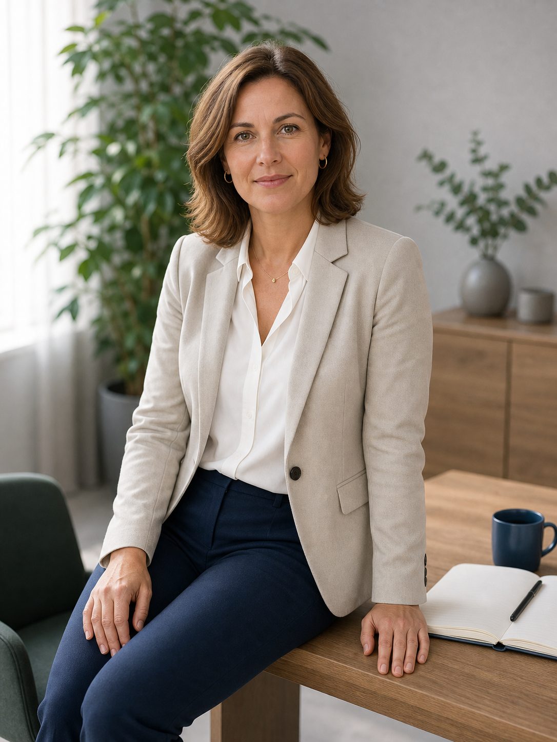 Portrait en pied de Céline Martin, psychologue du travail et de la santé