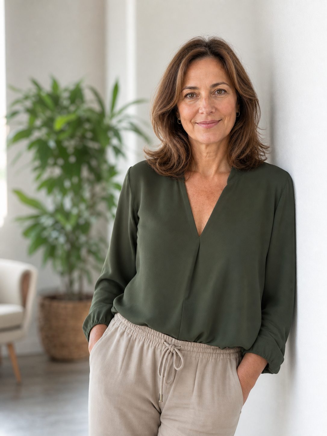 Portrait en pied de Maria Vieira, sophrologue certifiée RNCP